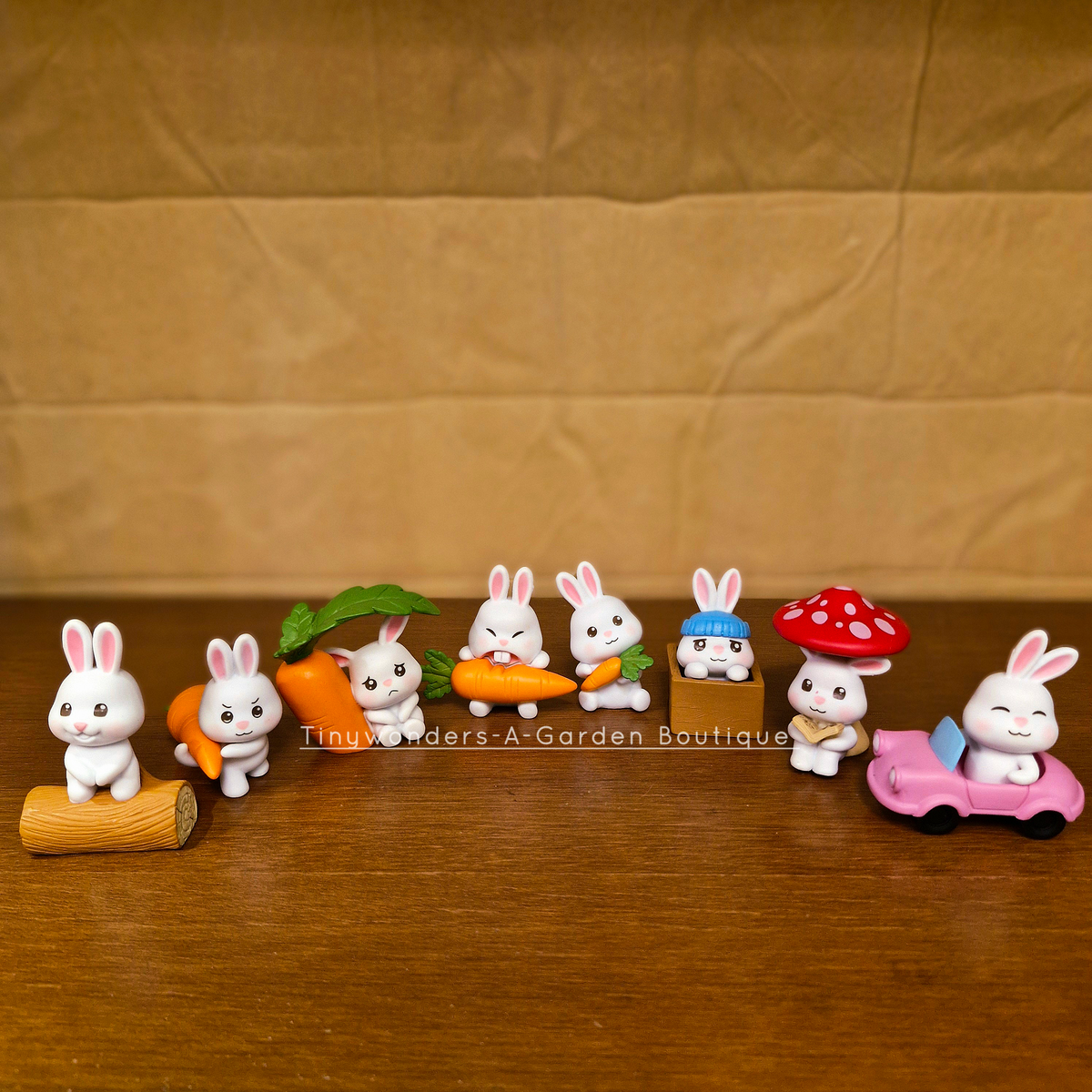 #597 Miniature Farm Rabbits ( Set Of 2 ) Random Design