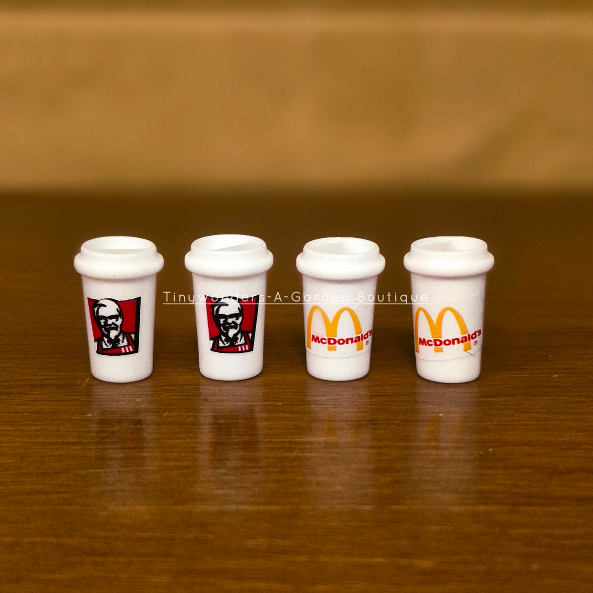 #543 KFC & mcdonalds Drinks ( Set Of 4 )