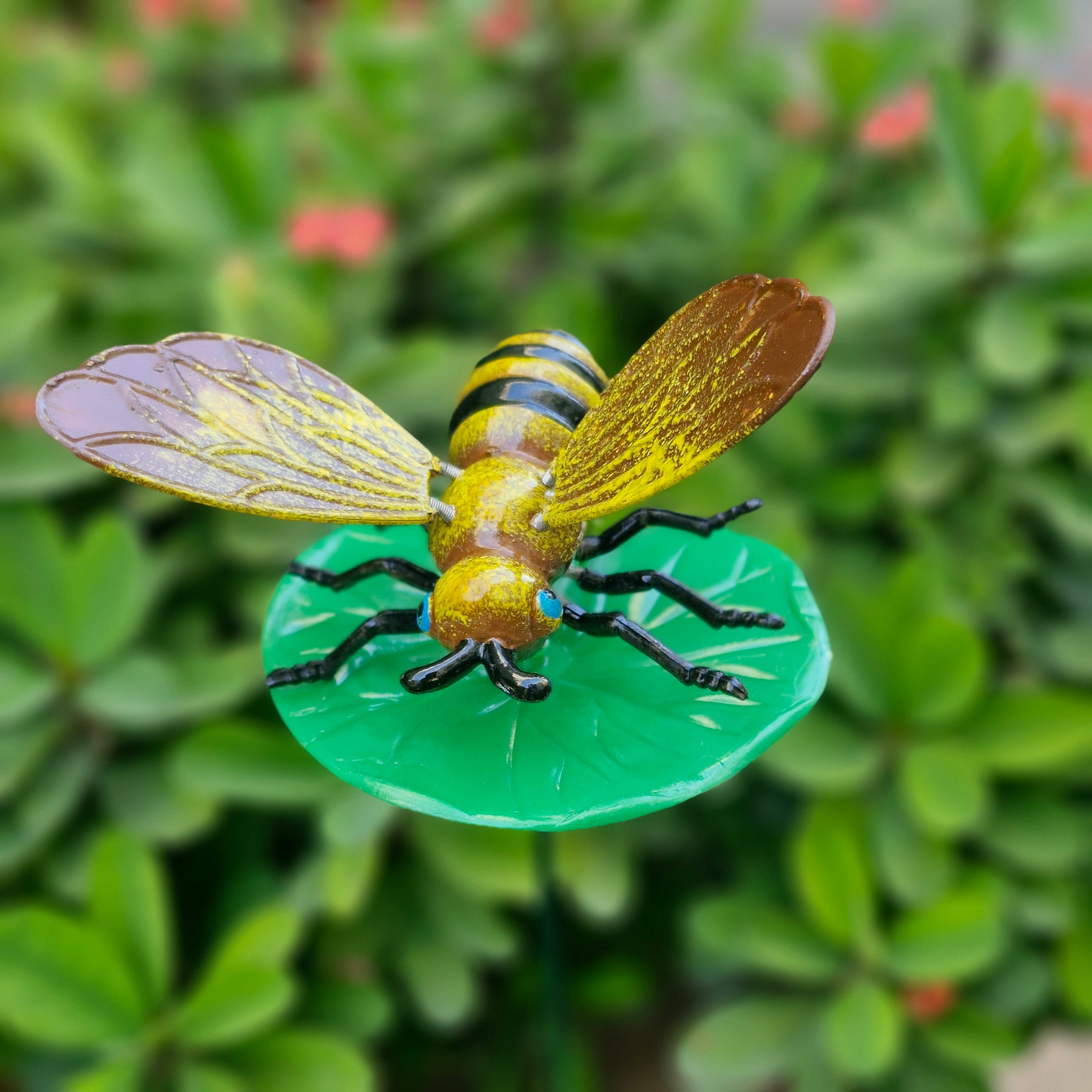 #S37 Bee On Lotus Leaf sticks ( set of 2) Random Colour