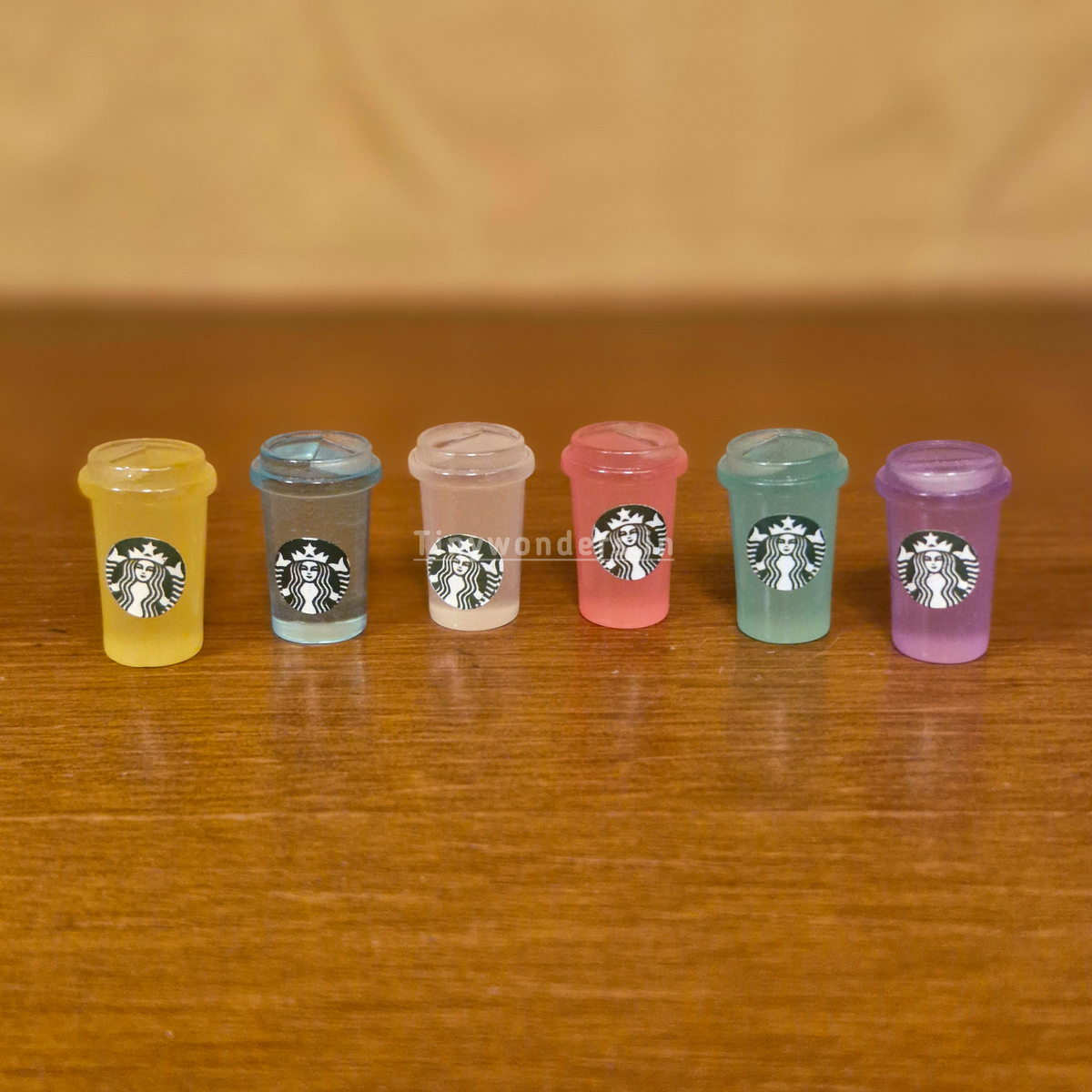 #631 Miniature Starbucks Drink ( Set Of 6 )