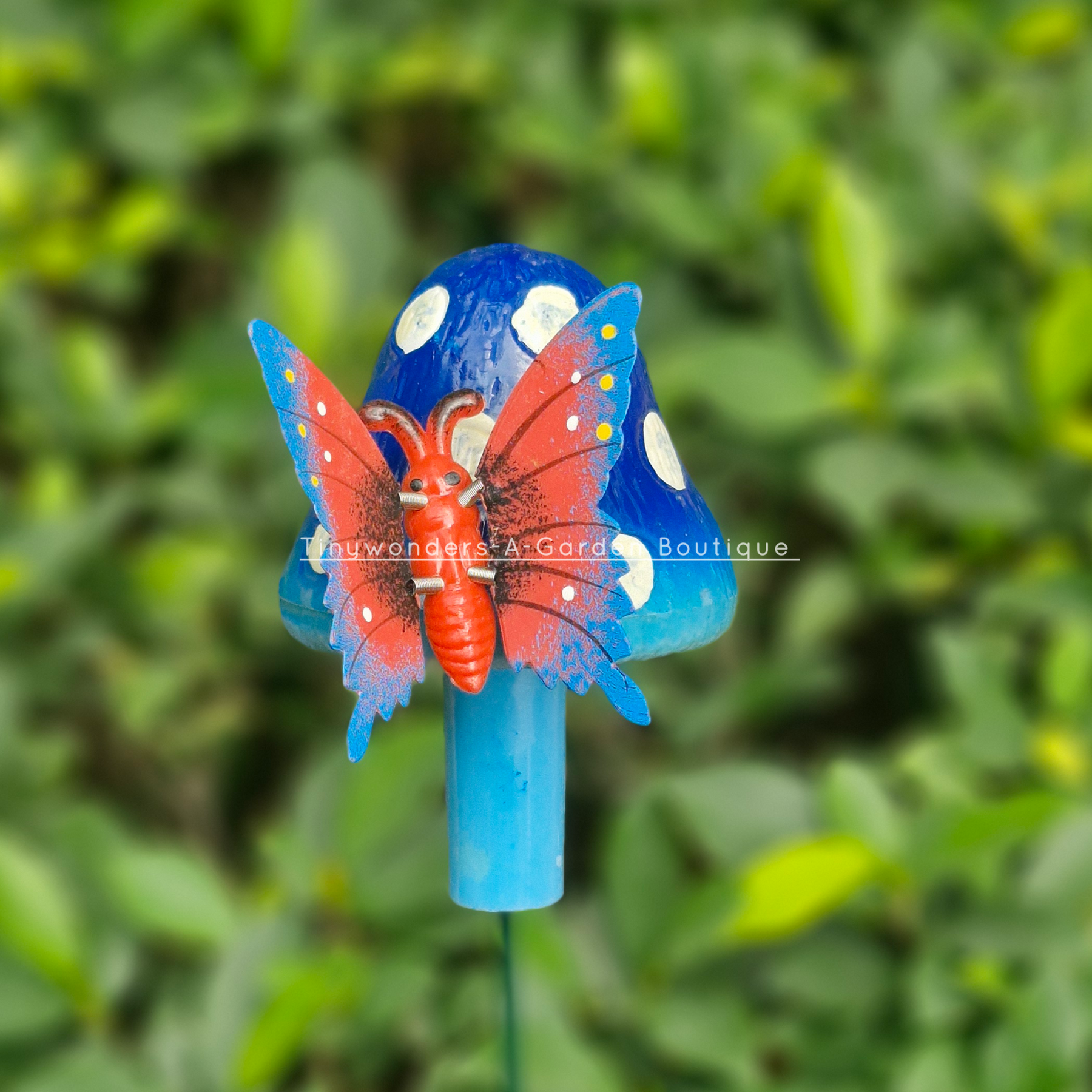 #S57 Big Butterfly On Mushroom ( Set Of 2 )