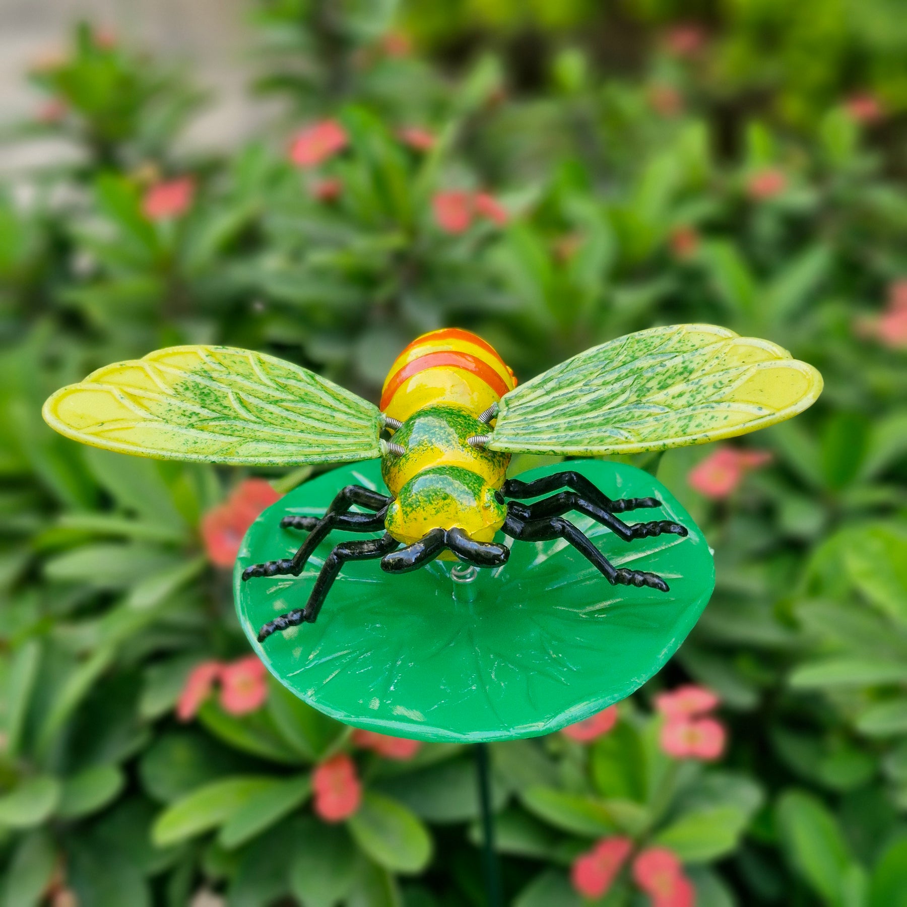 #S37 Bee On Lotus Leaf sticks ( set of 2) Random Colour