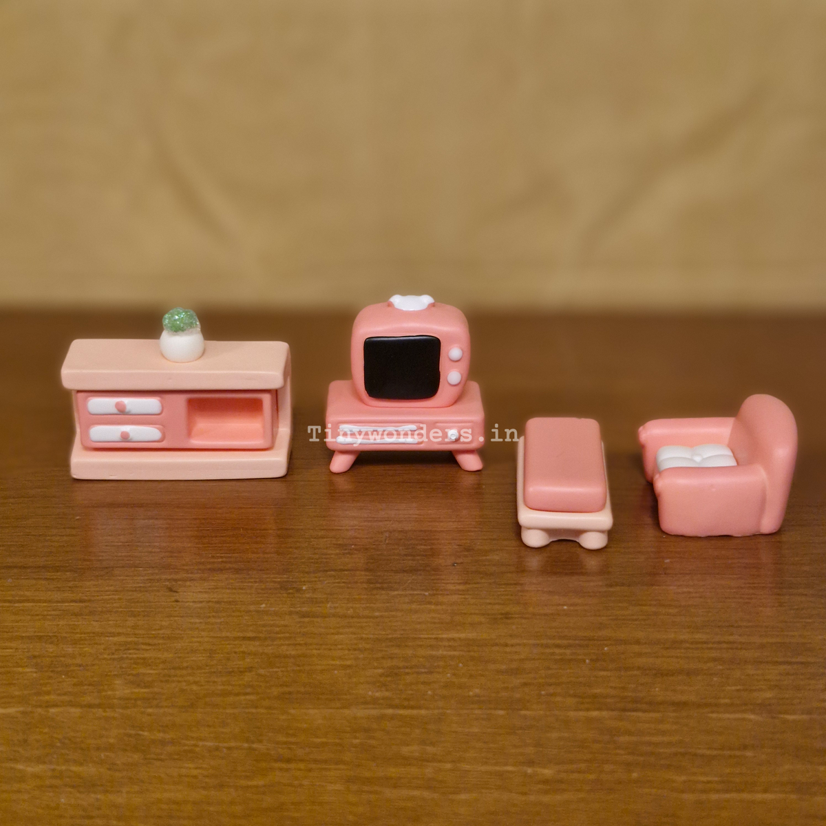 #591 Cute Drawing Miniature Room Set ( Set Of 6 )