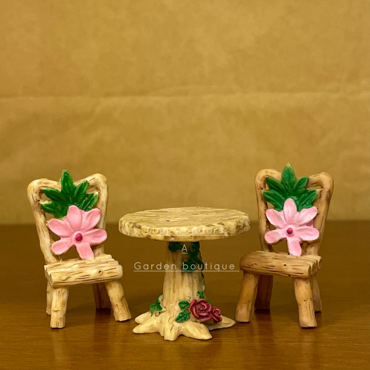 #013 Miniature Table Chair Floral (SET OF 3)