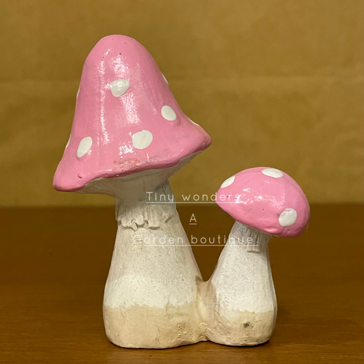 #032 Miniature Mushroom ( Set Of 3 ) Pink, Yellow, Purple