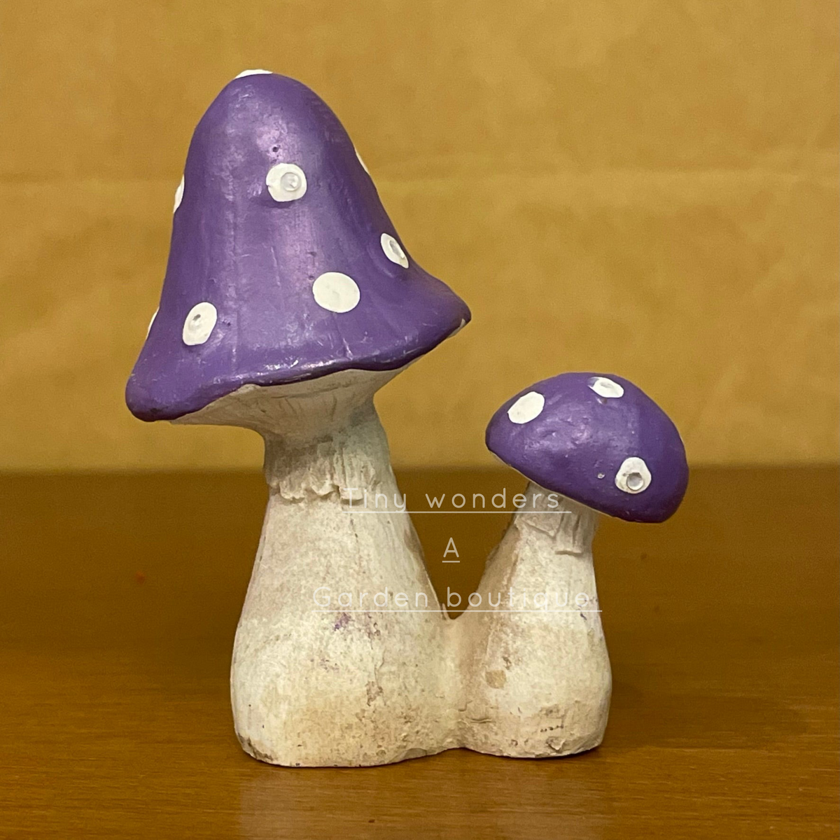 #032 Miniature Mushroom ( Set Of 3 ) Pink, Yellow, Purple