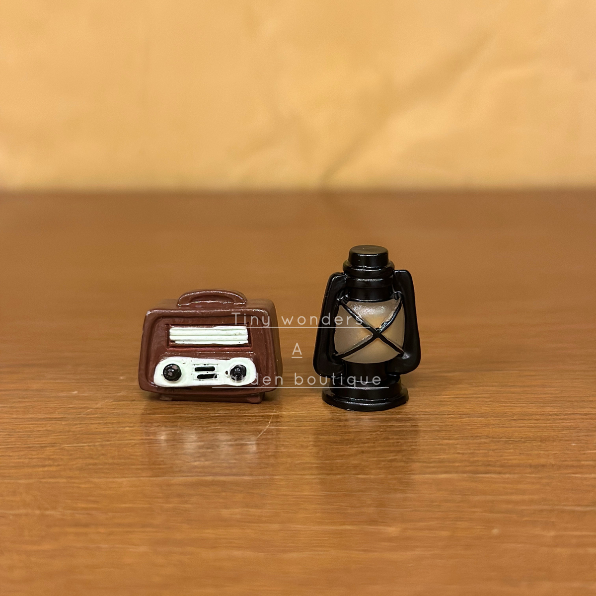 #105 Miniature Mini Lantern & Radio ( set of 2 )