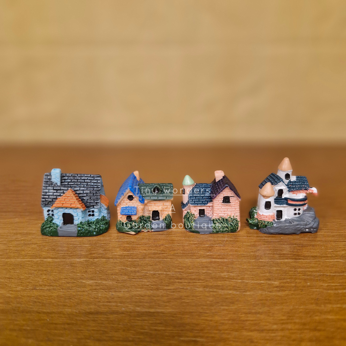 #112 Miniature Small House ( set of 2 ) random colour & design