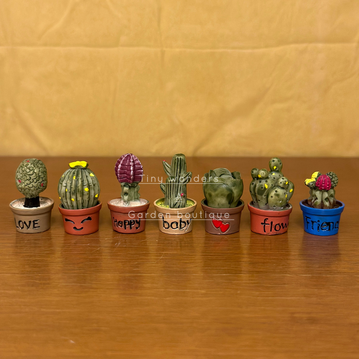 #114 Miniature Cactus ( set of 4 ) random design
