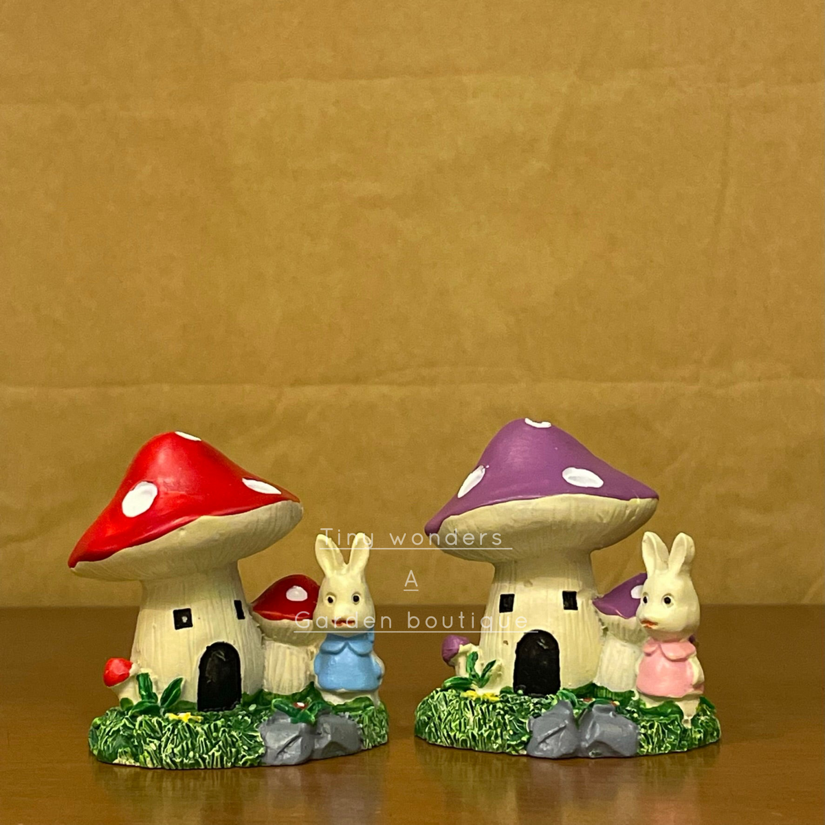#144 Miniature Bunny Mushroom House ( PER UNIT) Random Colour