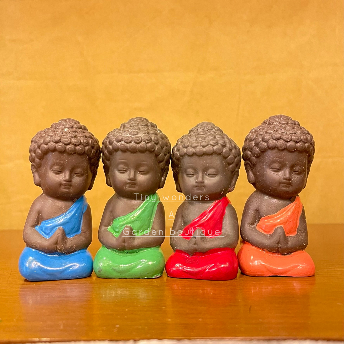 #176 Miniature Meditating Buddha ( set of 2 ) Random Colour