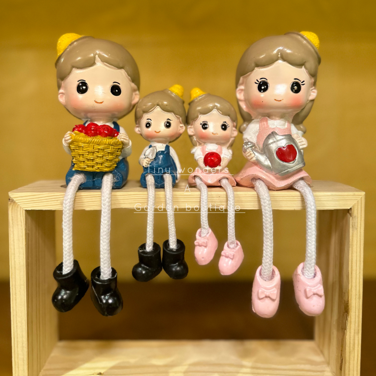 #183 Miniature Family With Fruit (SET OF 4)