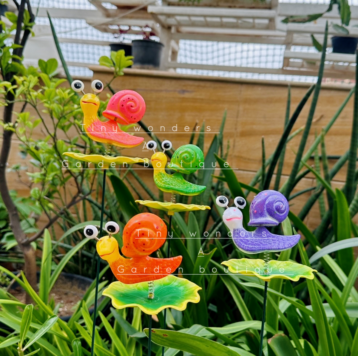 #S05 Charming Eyes Snail Stick ( Set Of 2) random colour