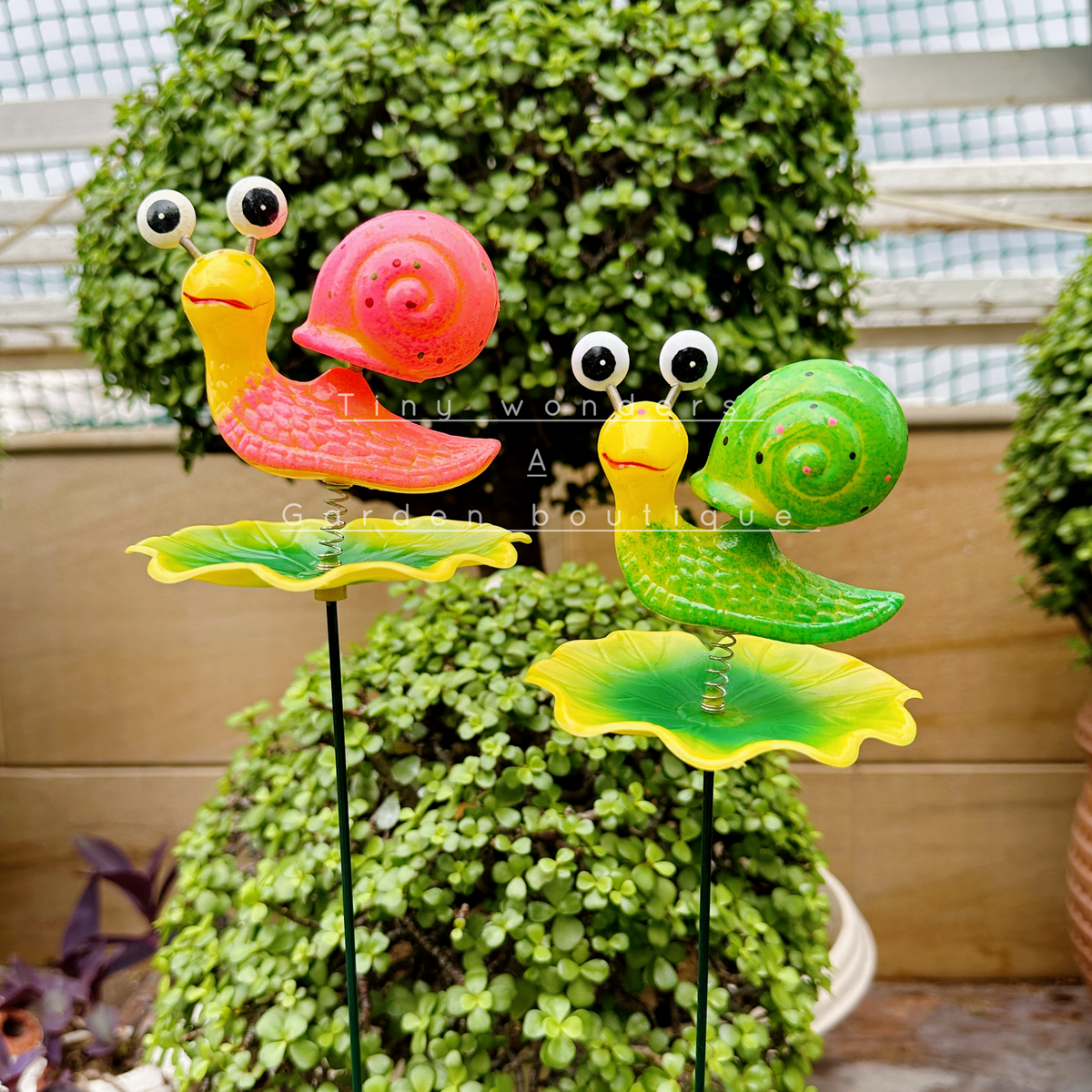 #S05 Charming Eyes Snail Stick ( Set Of 2) random colour