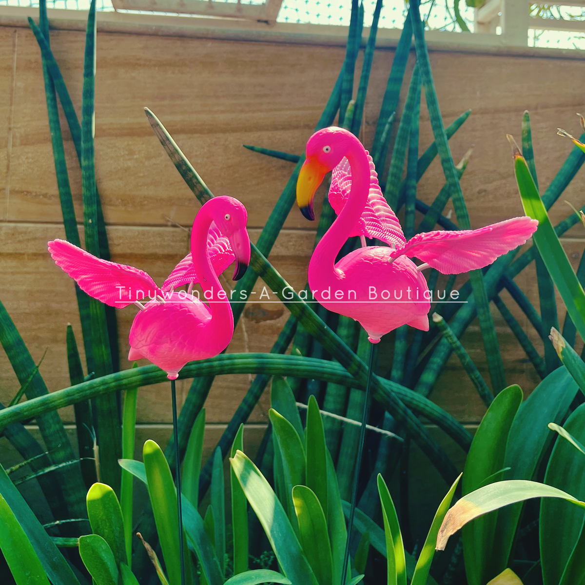 #S11 Flamingo Sticks With Wings ( Set Of 2 )