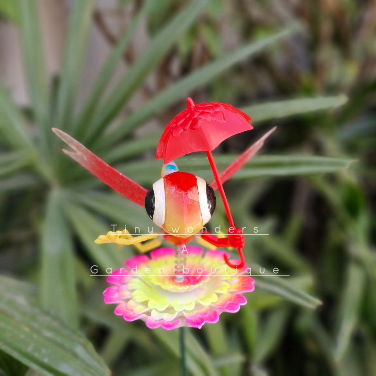 #S43 Pleasant Dragonfly with umbrella ( Set Of 2 )