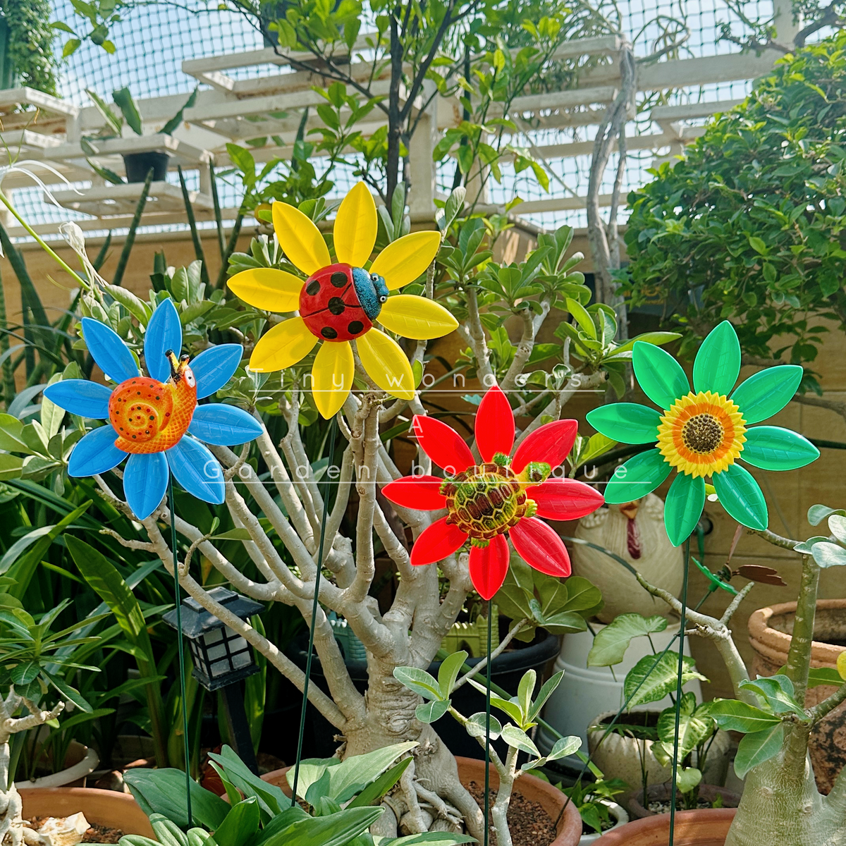 #S34 Flower Garden Stick ( Set of 2) random colour