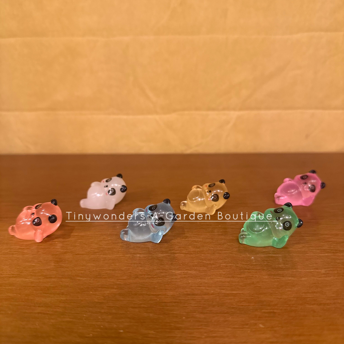 #393 Miniature Glow Panda ( set of 2 ) random colour