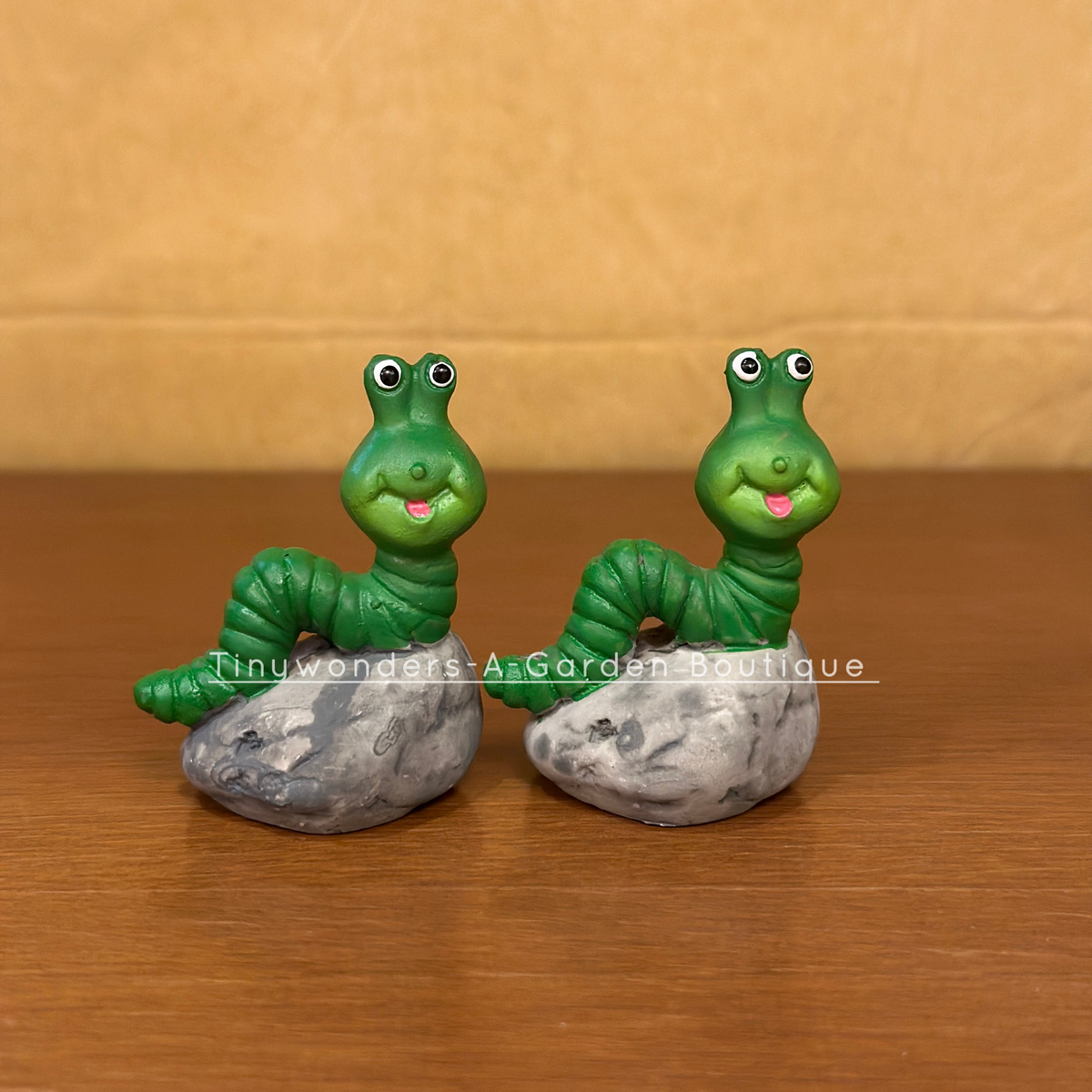 #410 Miniature Caterpillar on Stone (Per Unit)