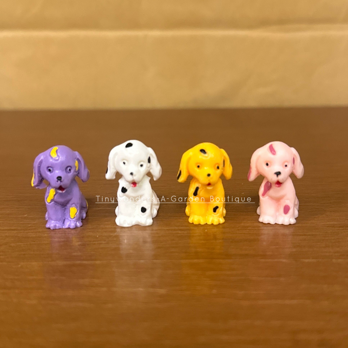 #218 Miniature Sitting Dog ( set of 2 )Random Colour
