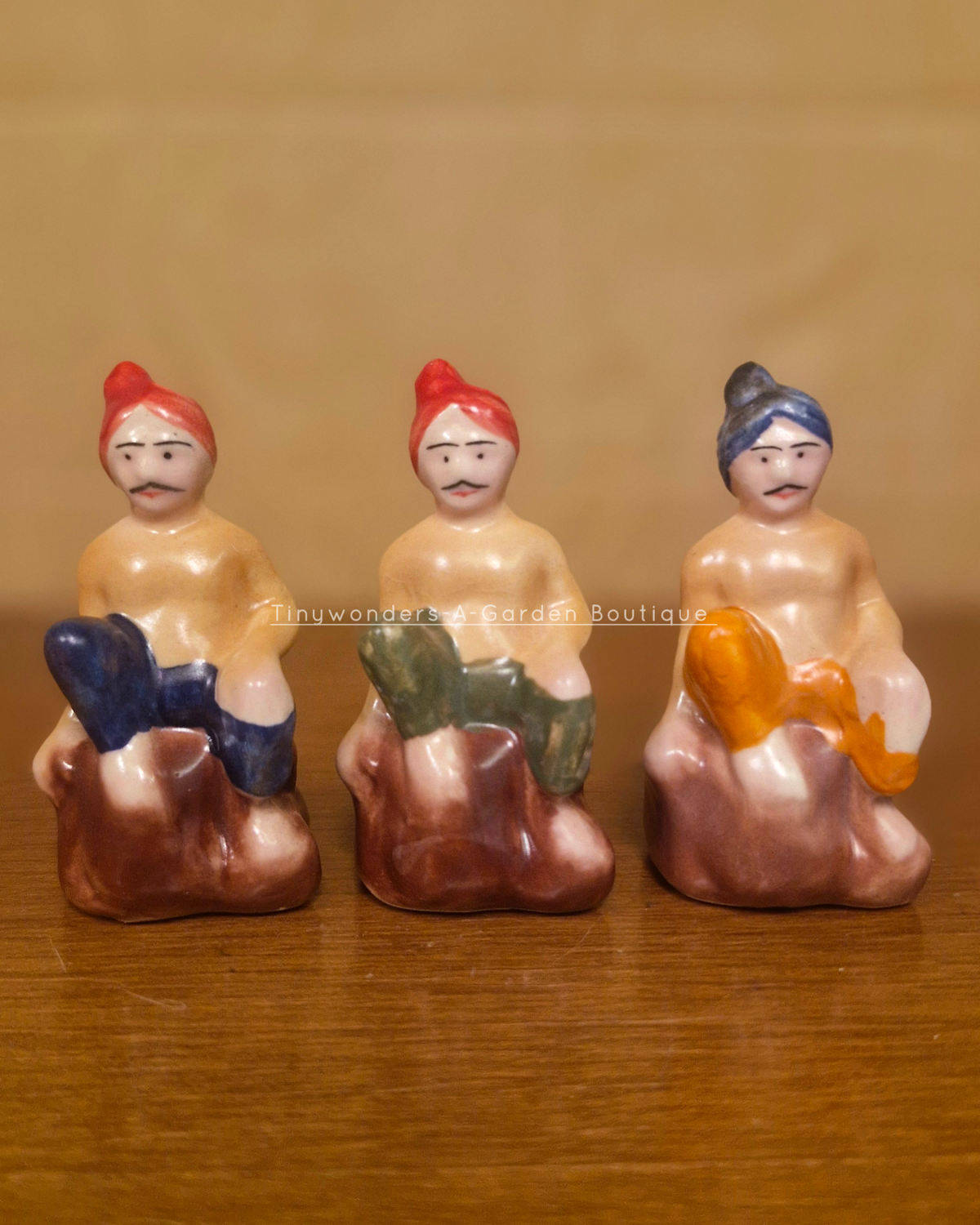 #C33 Miniature Ceramic Farmer ( Per Unit ) Random Colour