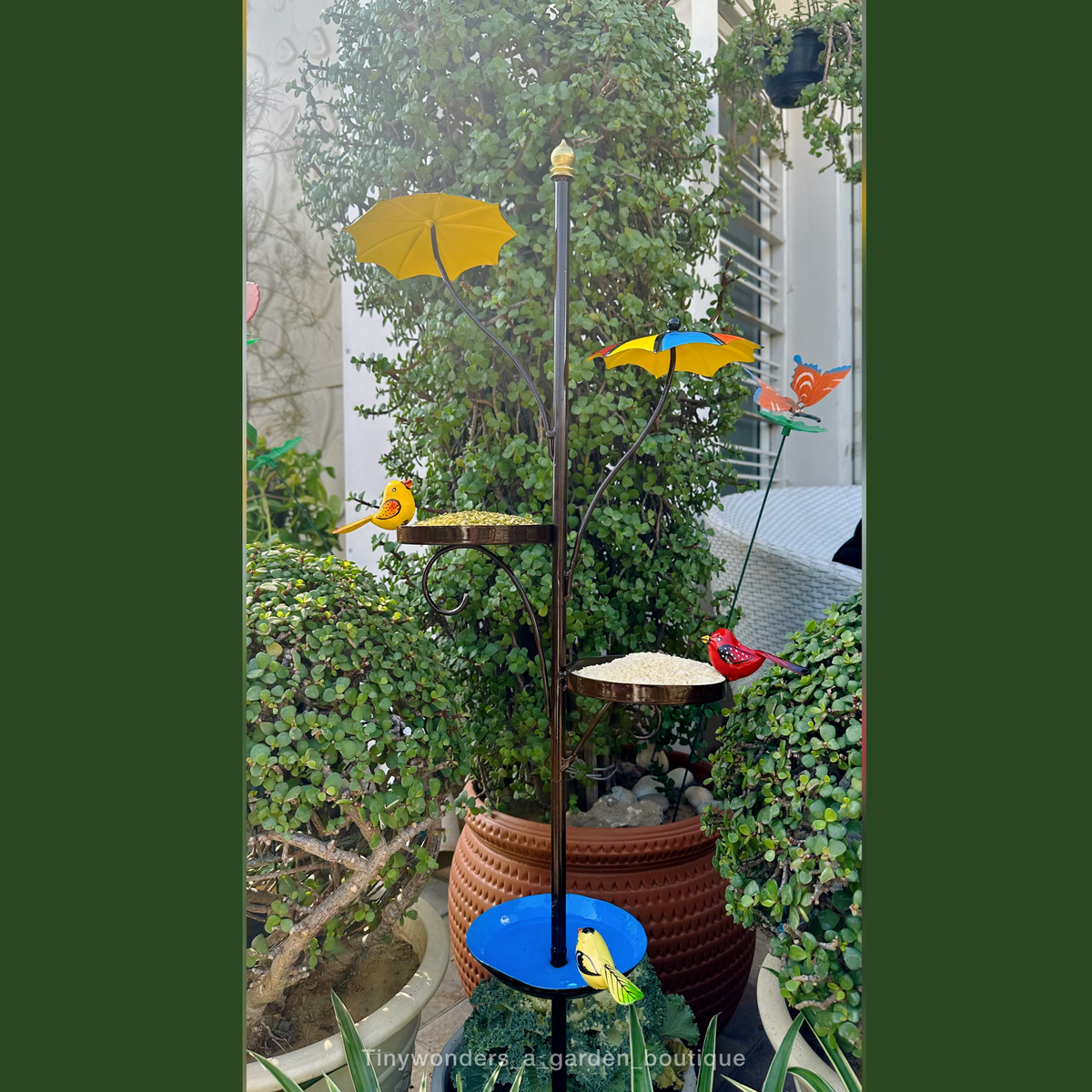 #S45 Metal Umbrella Bird Feeder