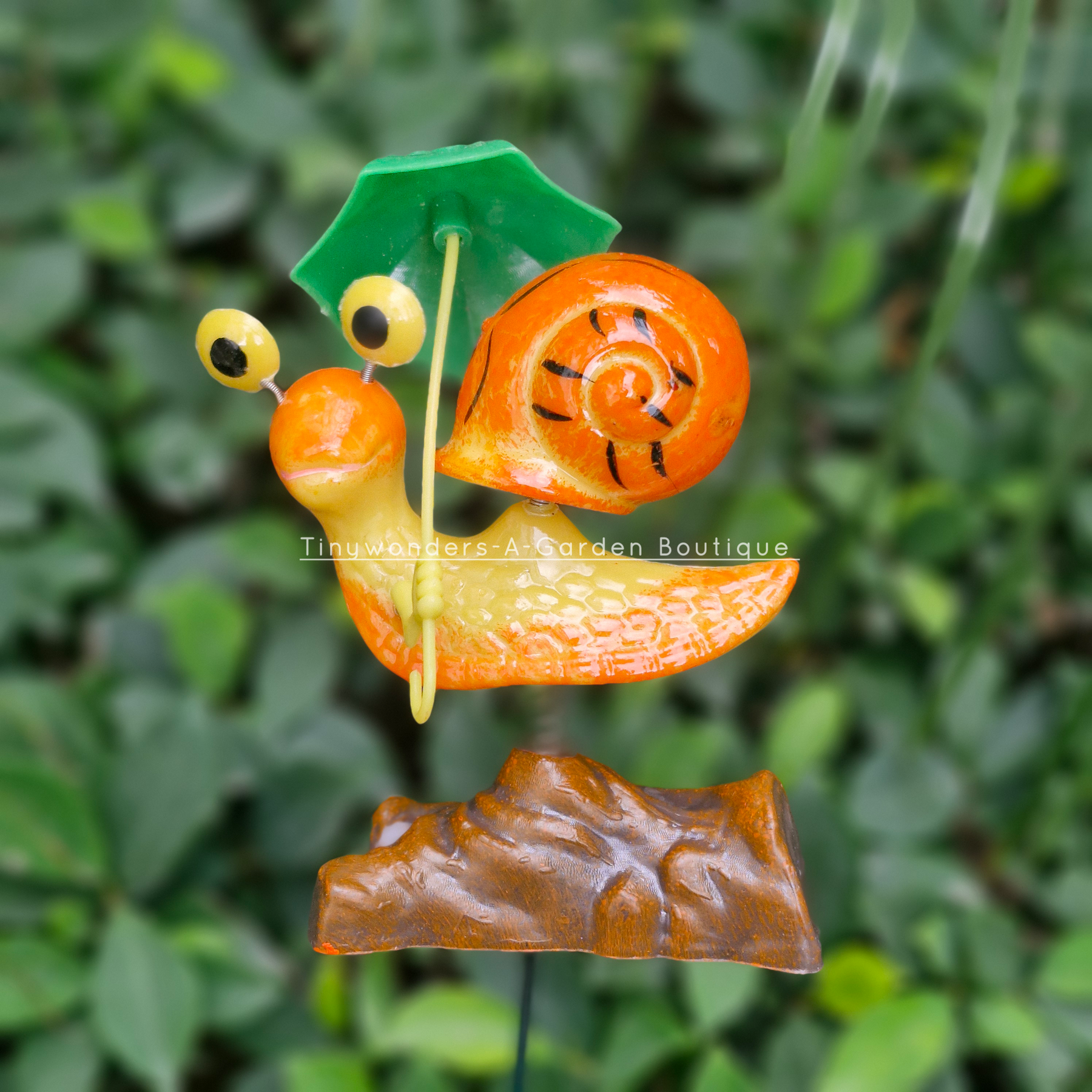 #S52 Snail With Umbrella ( Set Of 2 ) Random Colour