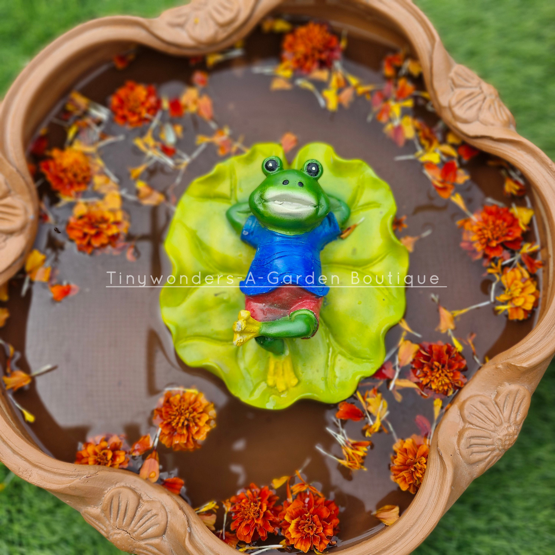 Relaxing Froggie Garden Decor ( per unit ) Random Colour