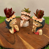 Cute tiara girls planters ( set of 3 )