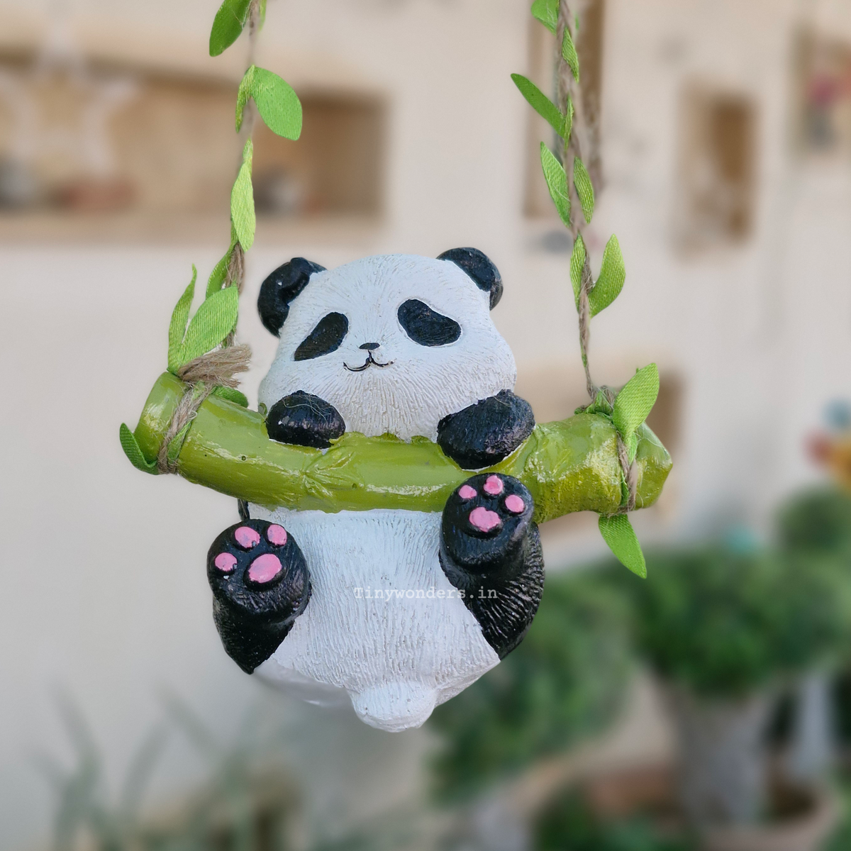 Chubby Panda Swing Garden Decor