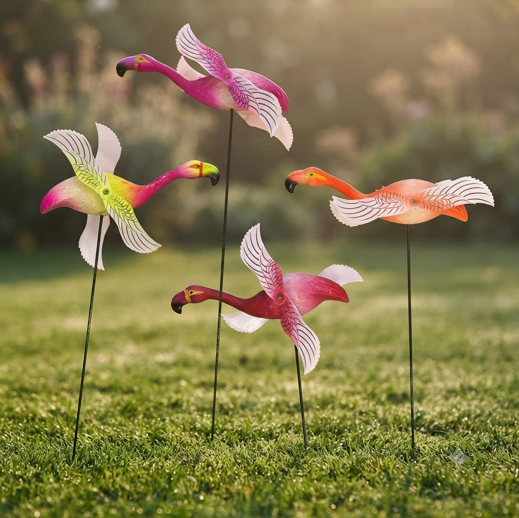 #S73 Big Flamingo With Wings ( Set Of 2 )