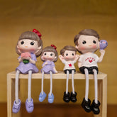 #487 Purple and White Dress Family (Set of 4)