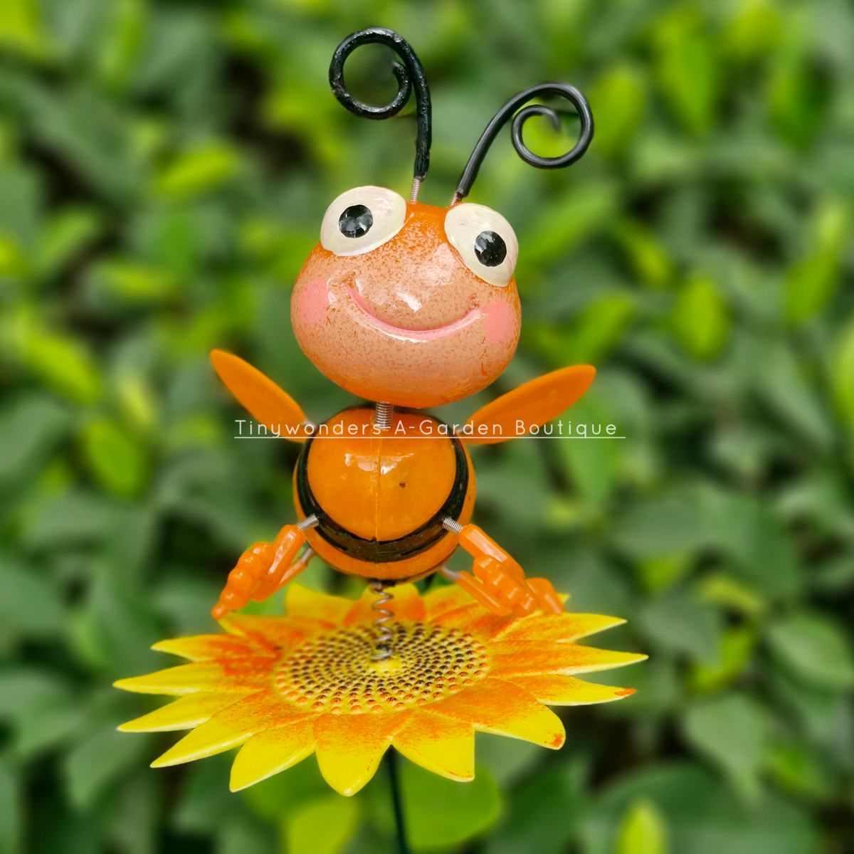 #S54 Smiling Bee On Sunflower ( Set Of 2 )