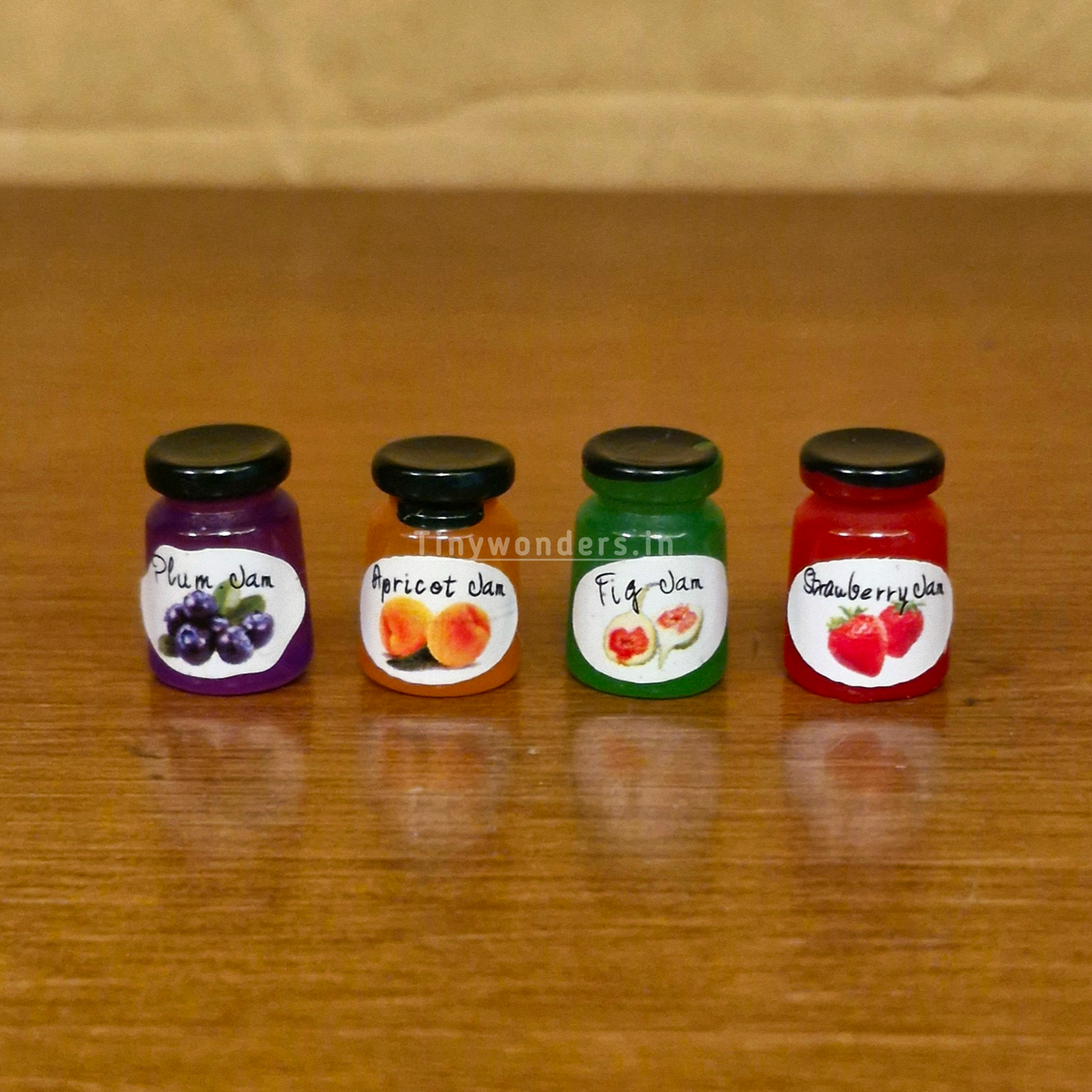 #633 Miniature Jam Bottles ( Set Of 4 )