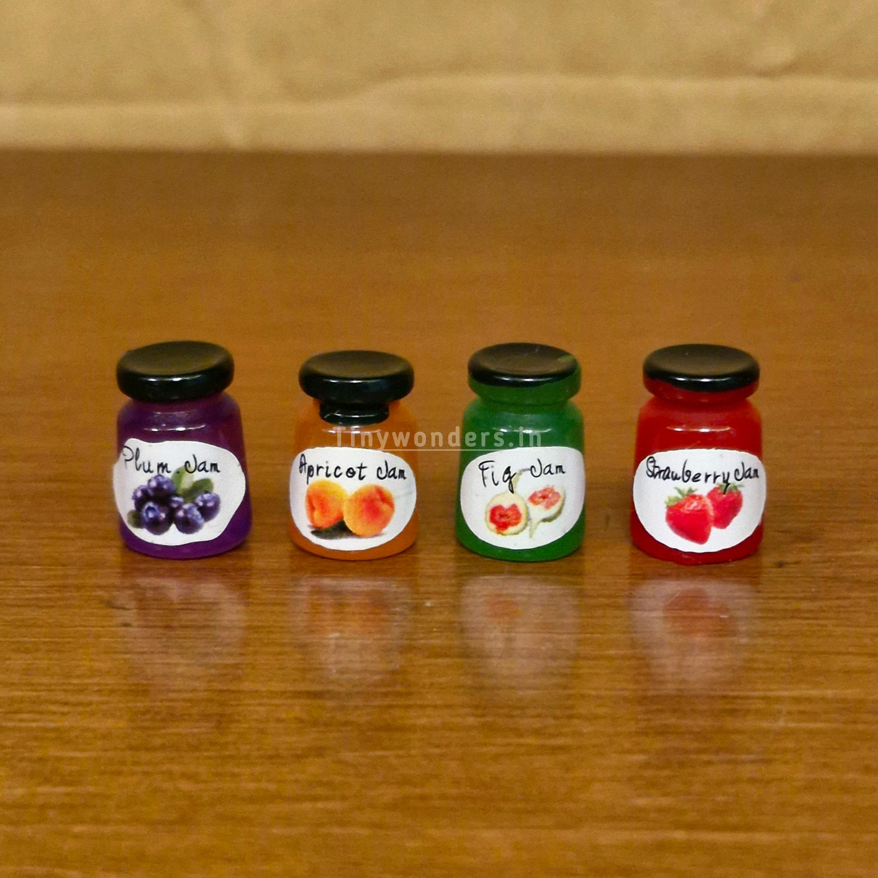 #633 Miniature Jam Bottles ( Set Of 4 )