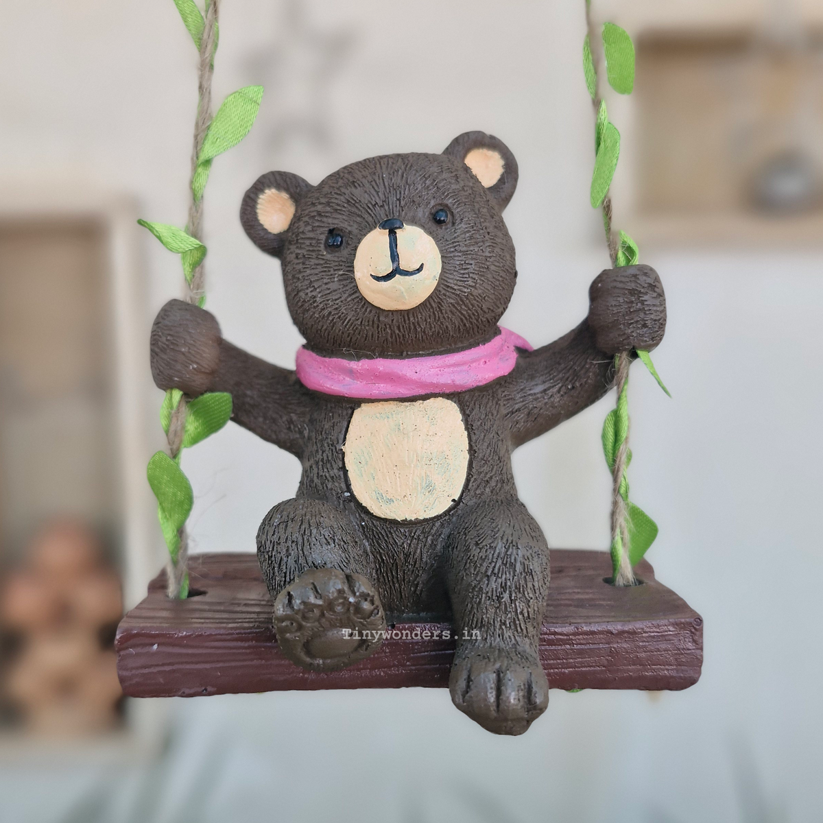 Snuggle Bear Swing Garden Decor