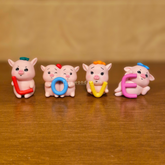 #625 Miniature Love Piggie ( Set Of 4 )