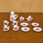 #657 Miniature Floral Tea Set