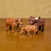 #629 Miniature Ox Family ( Set Of 3 )