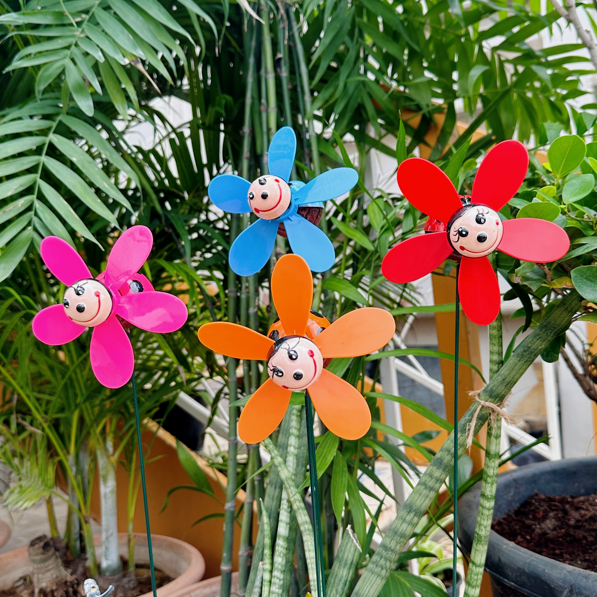 Smiling lady bug Sticks ( Set Of 2)Random Colour