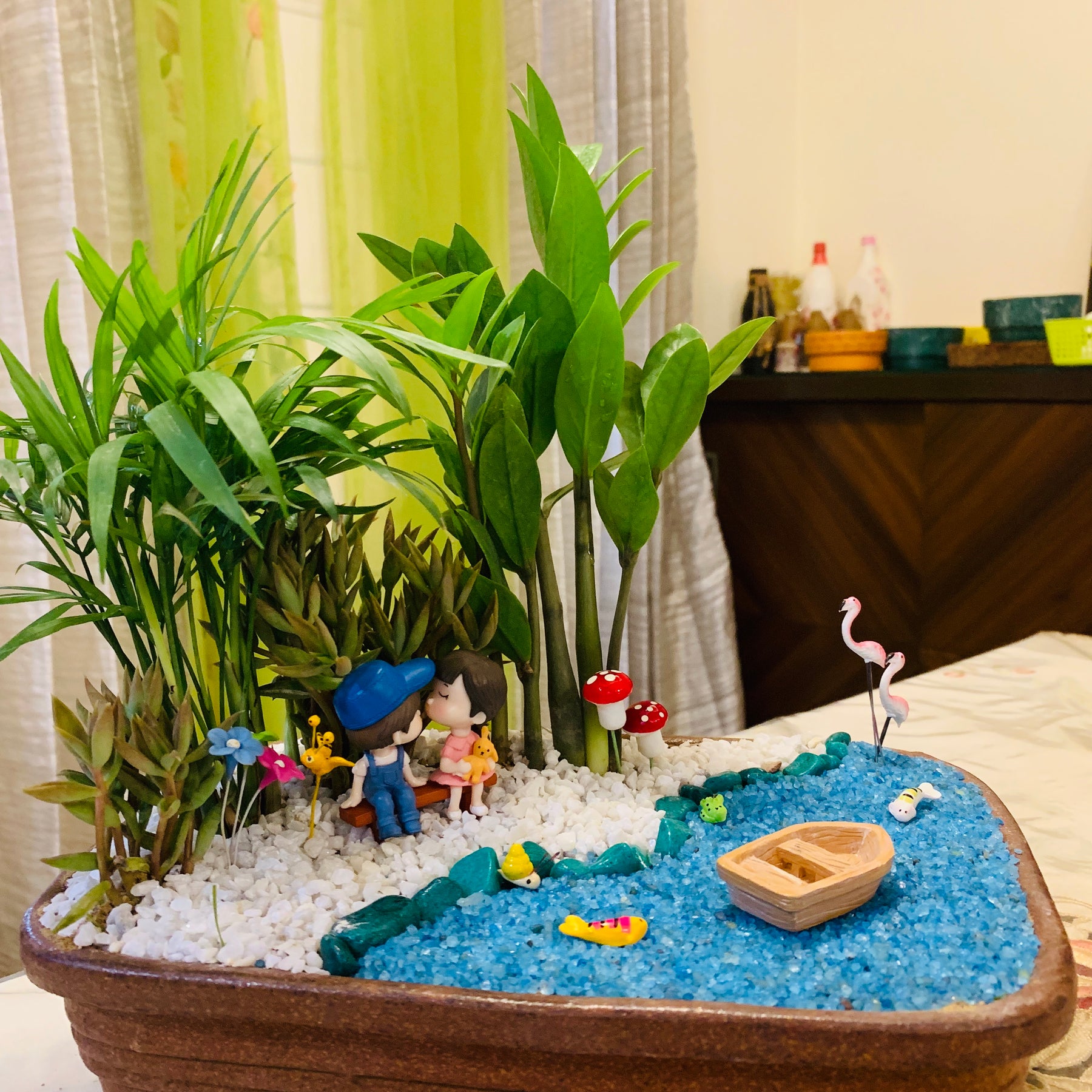 Beach theme tray garden