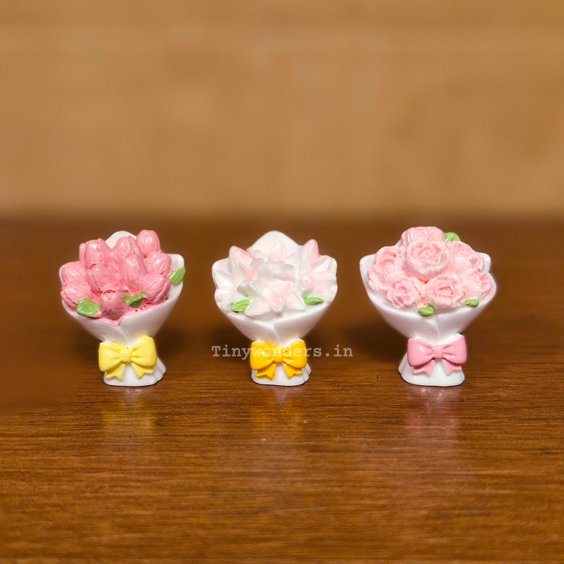 #667 Miniature Flower bouquets ( Set Of 3 )