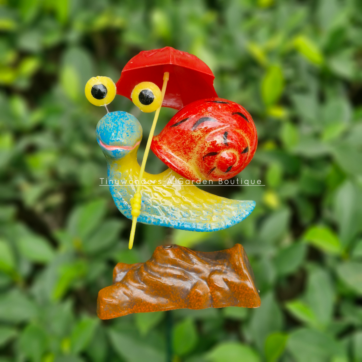 #S52 Snail With Umbrella ( Set Of 2 ) Random Colour