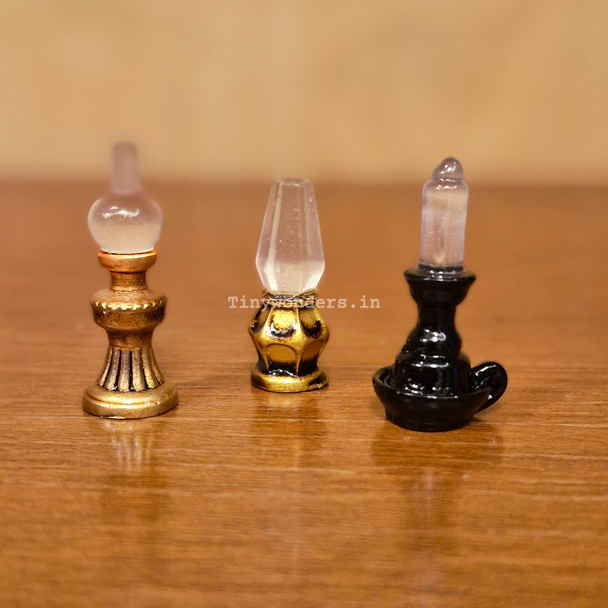 #658 Miniature Vintage Lamp Set ( Set Of 3 )