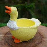 Yellow Duck Terracotta Pot