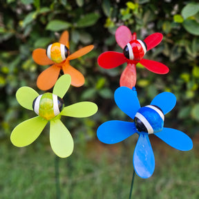 Bubbly Bee Garden Decor Stick – Set of 2 for a Lively & Colorful Space 🐝✨