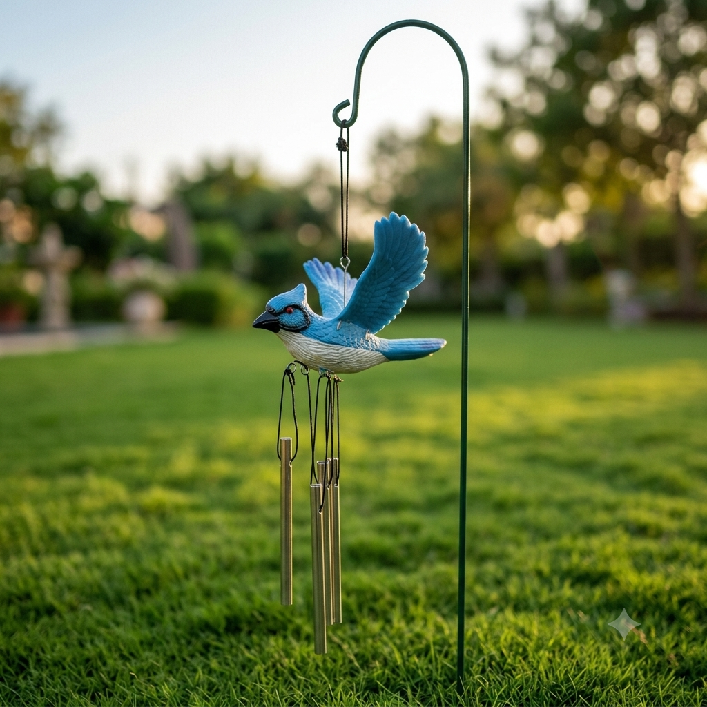 #S70 Birds With Wind Chimes ( Set Of 2 ) Random Colour