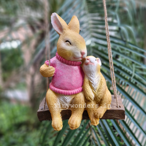 Rabbit Mom & Baby Cute Swing Hanging ( Per Unit )