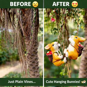 Cute climbing & hanging bunny garden showpiece ( Per unit )