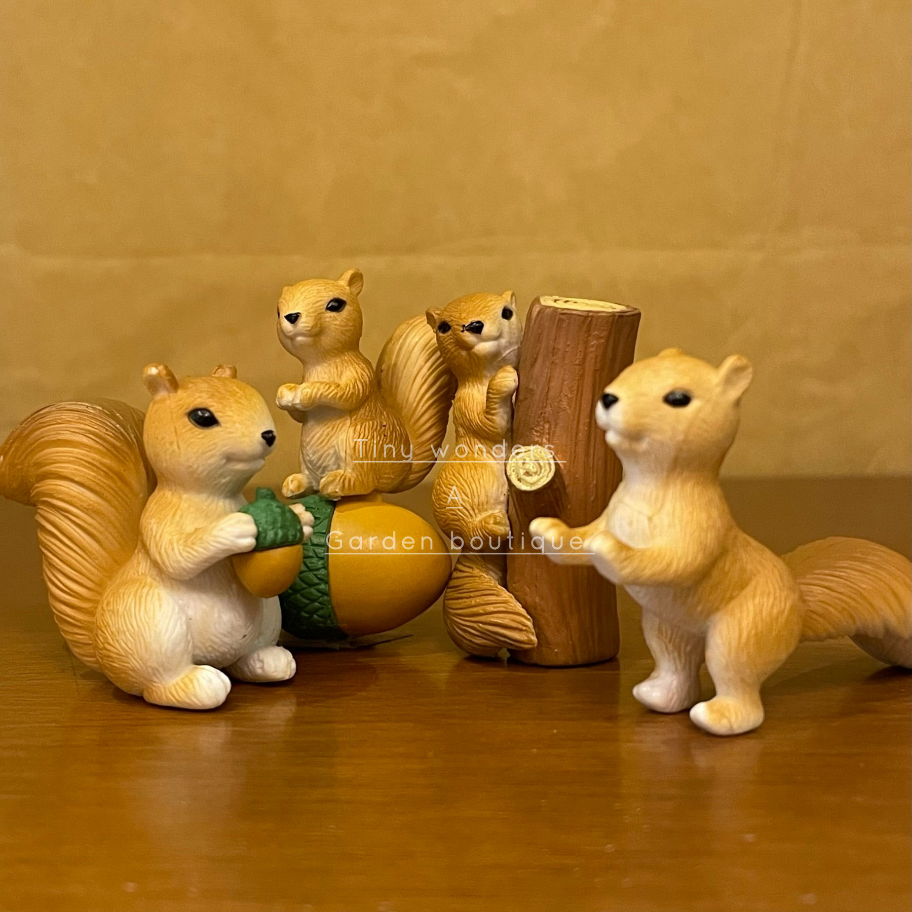 Mini Squirrel #133 Miniature Squirrels ( set of 2 ) Random Design